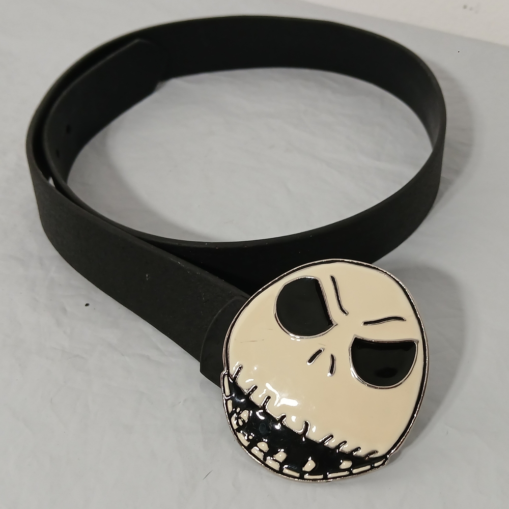Disney Black Belt with Cream and Black Jack Skellington Buckle